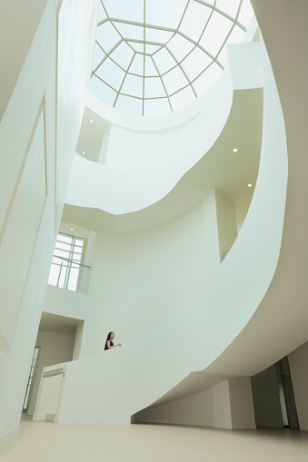 View of skylight and atrium in building