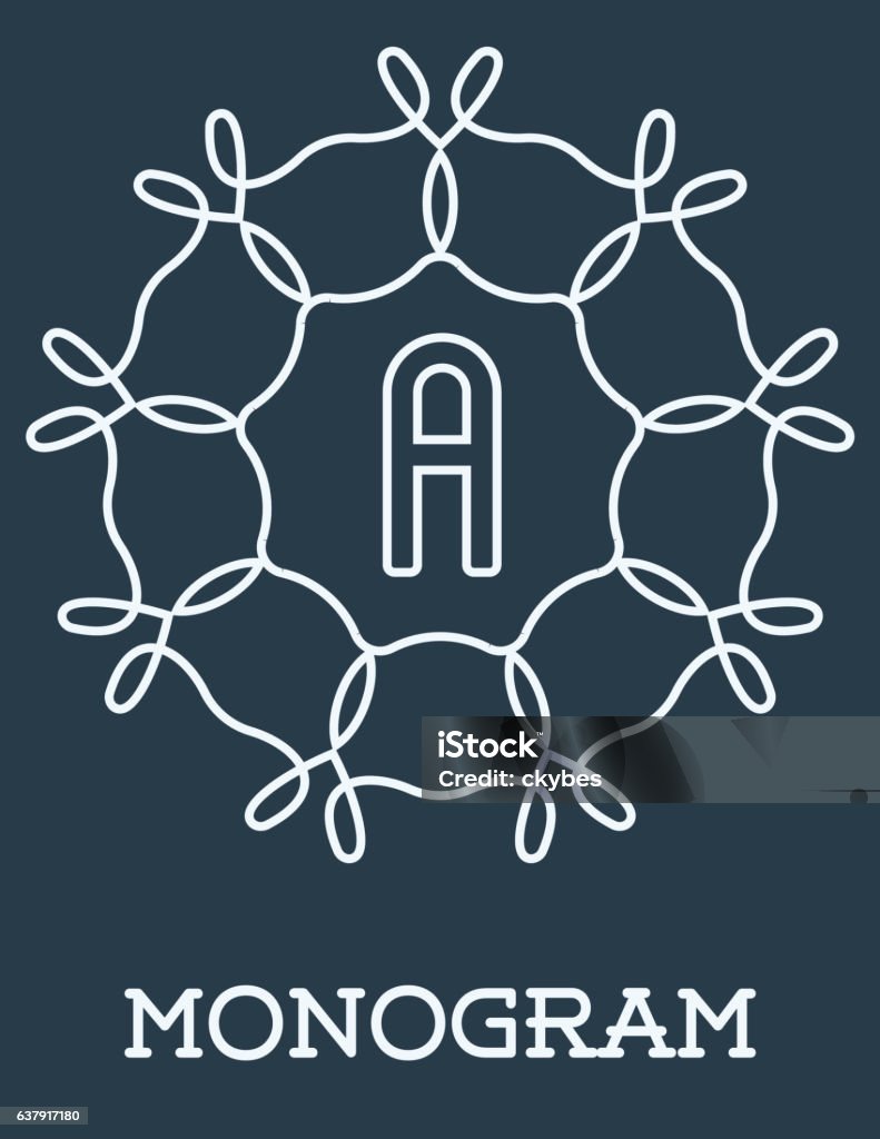 Monogram Design Template With Letter Vector Illustration Premium ...