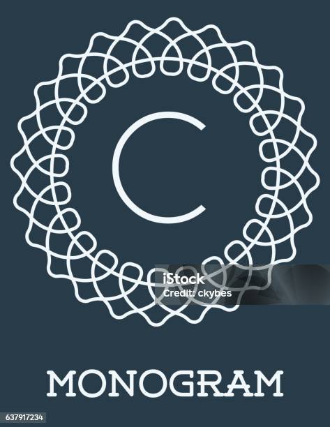Monogram Classy Example Monogram Design Template With Letter Vector Illustration Premium ...