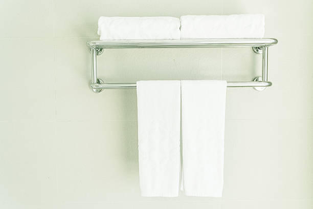 istock Towels on a towel rack 637921078
