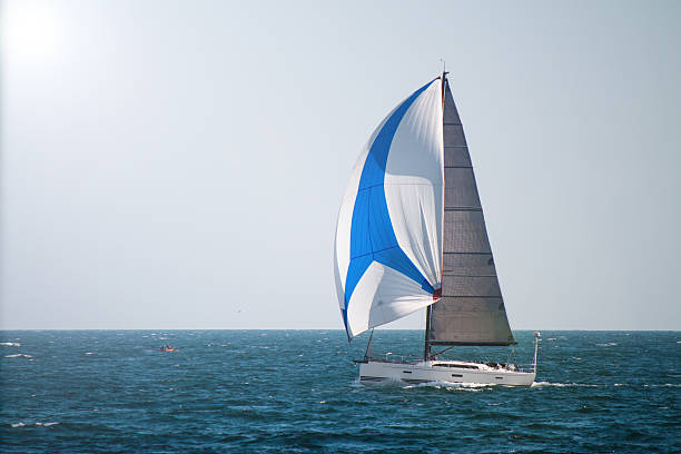 istock Luxury sailing Boat i at  sea 637924444
