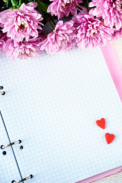 istock St. Valentine's Day. Red hearts and chrysanthemum 637927288