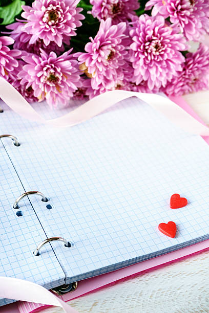 istock St. Valentine's Day. Red hearts and chrysanthemum 637927718