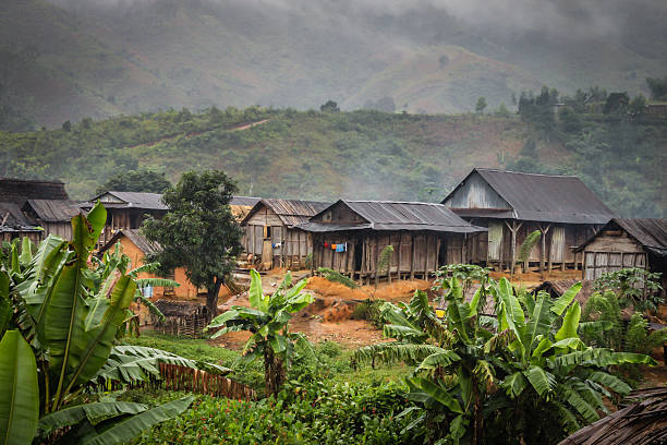 istock Small village in the Madagascar rainforest 637931134