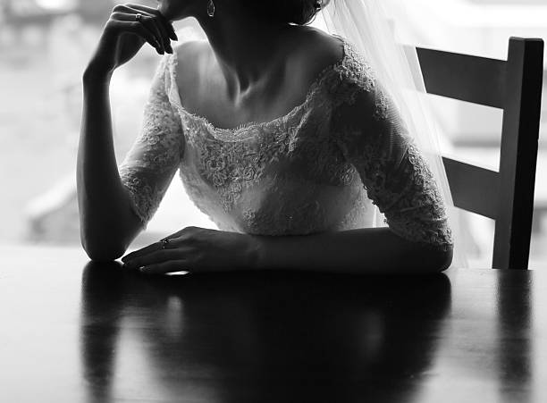 istock Black and white wedding picture. 637931448