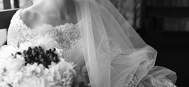istock Black and white wedding picture. 637931602