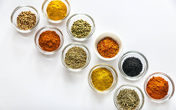 istock Different kinds of spices and herbs 637934124