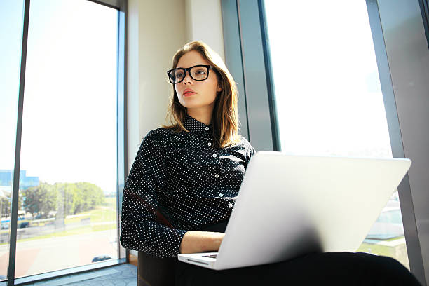 istock Young Business Woman Working Creative Startup modern Office 637937880