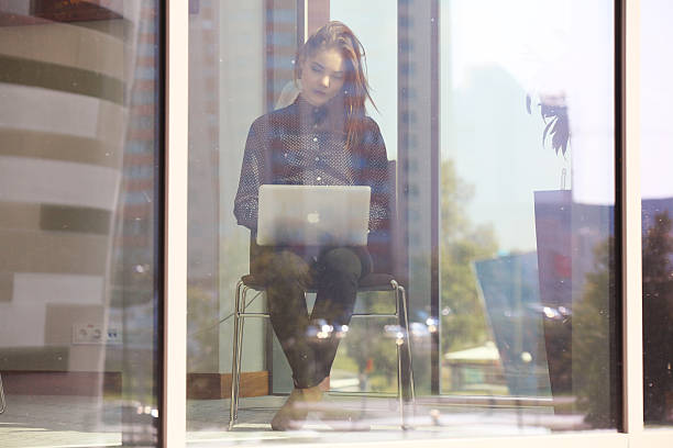 istock Young Business Woman Working Creative Startup modern Office 637937952