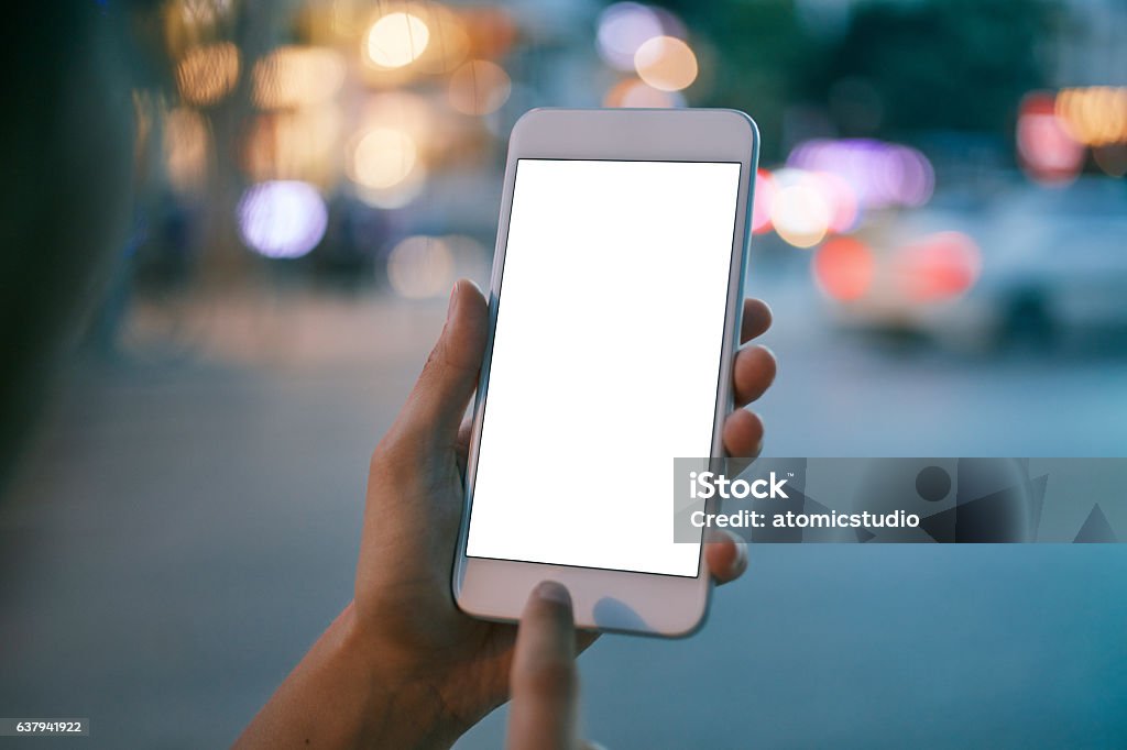 Girl using smart phone Mobile Phone Stock Photo