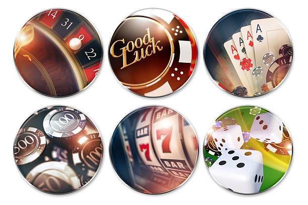 Isolated Casino Badges stock photo