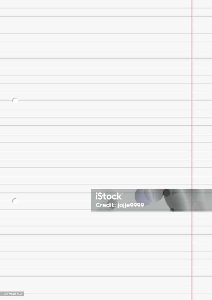 Impossible Line Paper Classic Line Paper With Holes Stock Illustration - Download Image Now ...