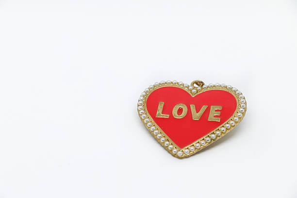 istock Red heart on the white background 637949766