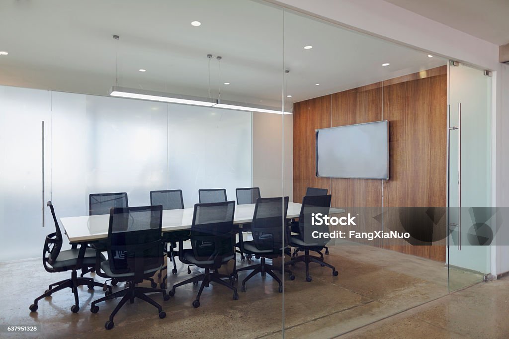 View of business conference room in modern office Meeting Room Stock Photo