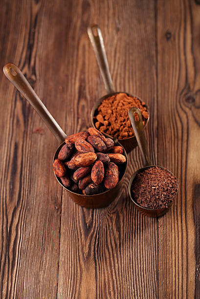 istock grated chocolate, powder and cocoa beans 637955530