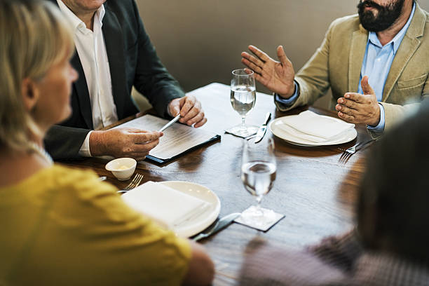 istock Business People Dining Together Concept 637957978