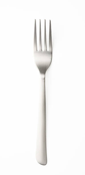 istock Isolated shot of fork on white background 637960304