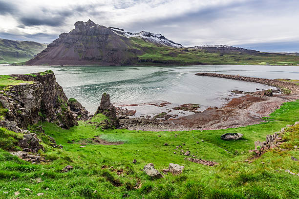istock Old ship wreck on the beach in Iceland in summer 637965766