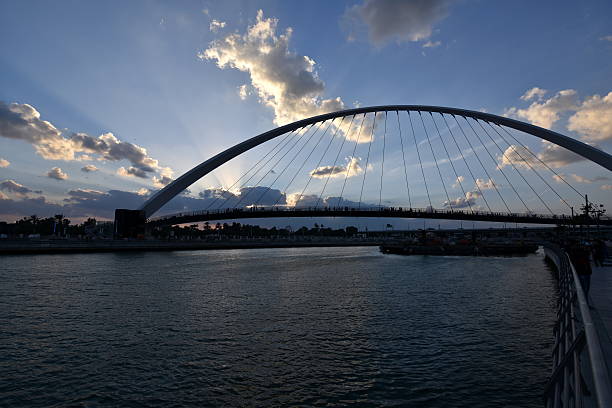 istock Dubai Skyline at night from new Dubai Canal, U.A.E 637969436