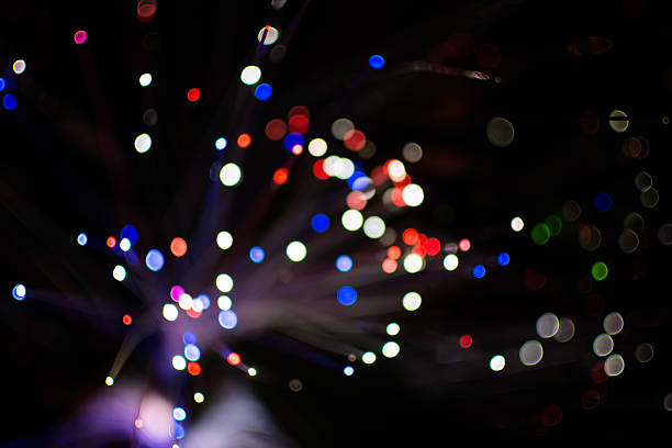 istock Circle colorful bokeh light celebrate at night, defocus light abstract. 637972578