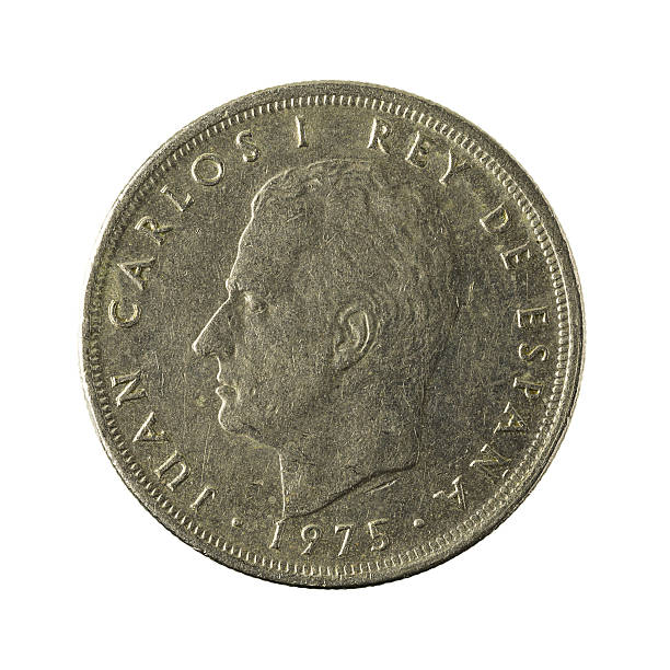 istock five spanish peseta coin (1975) isolated on white background 637975450