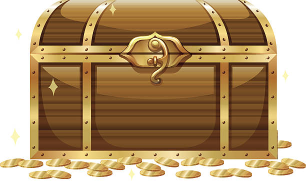 istock Wooden chest and golden coins 637976212