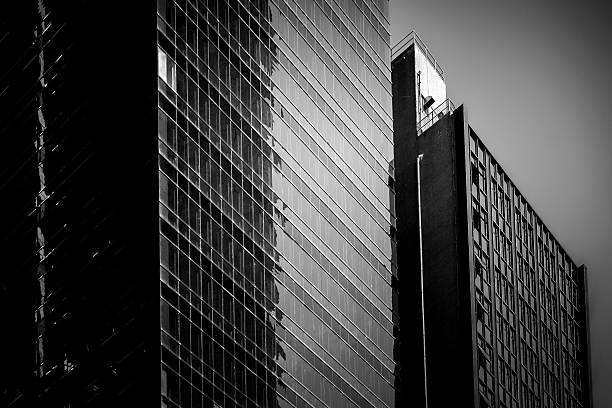 istock windows of business building with B&W color 637976426