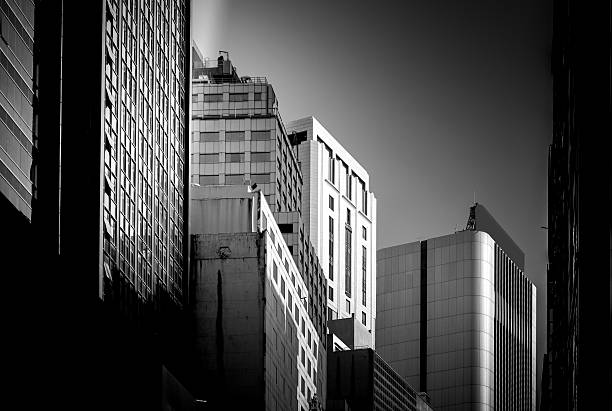 istock windows of business building with B&W color 637976896