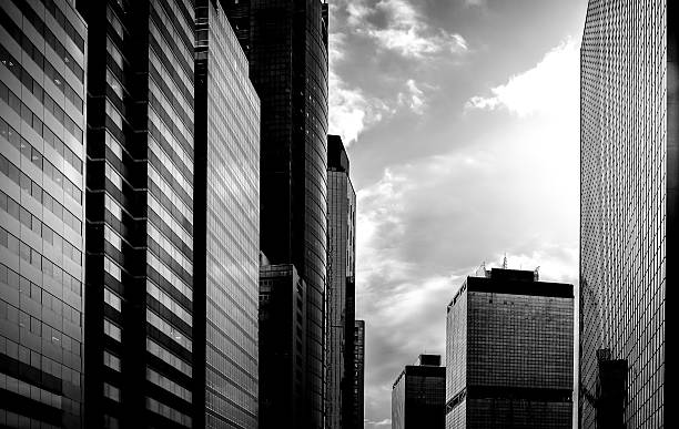 istock windows of business building with B&W color 637977052
