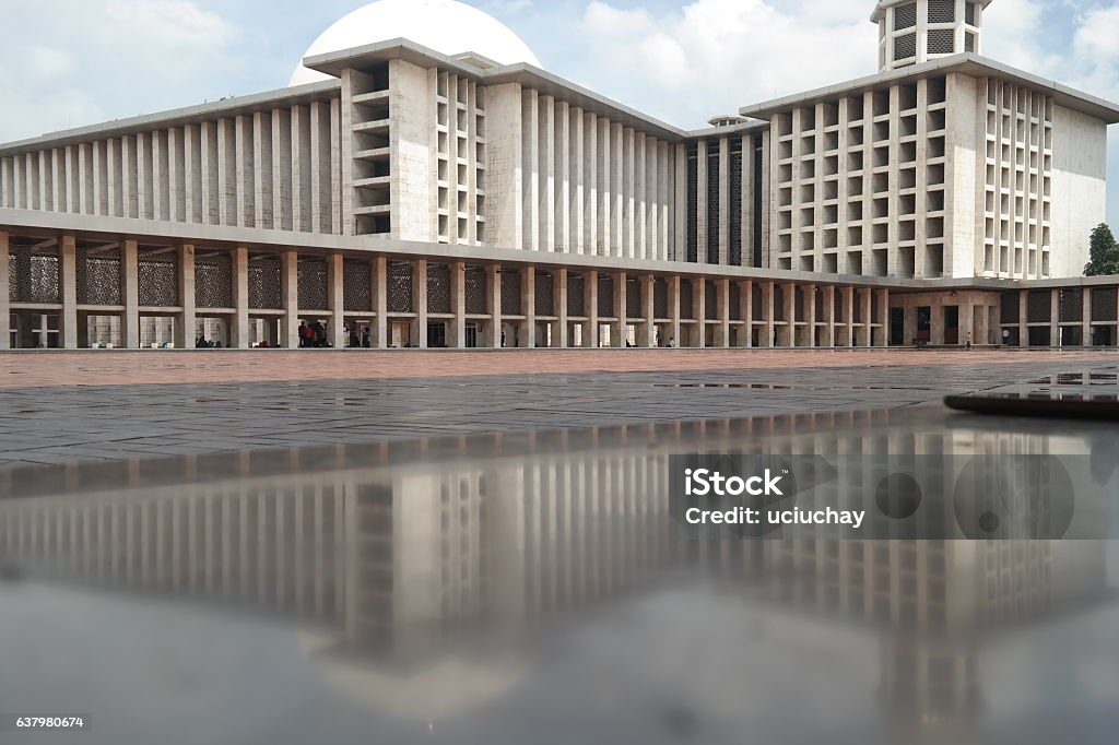 Istiqlal Mosque This is the biggest Mosque in Indonesia. It's located at Jakarta, Indonesia  Architecture Stock Photo