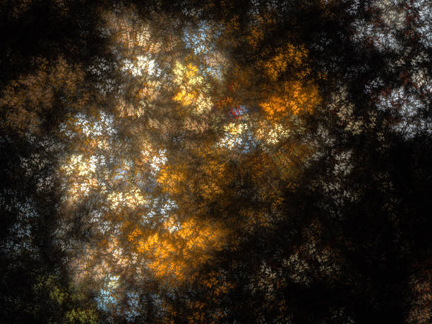 istock image of one Digital Fractal on Black Color 637981256