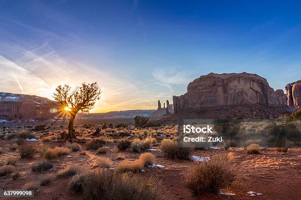 Monument Valley Sunset Stock Photo - Download Image Now - Arizona, Mesa, Mesa - Arizona