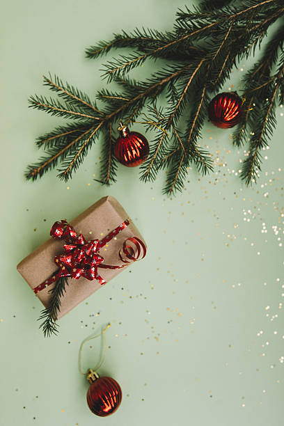 istock Holiday gift with christmas decoration 637999170