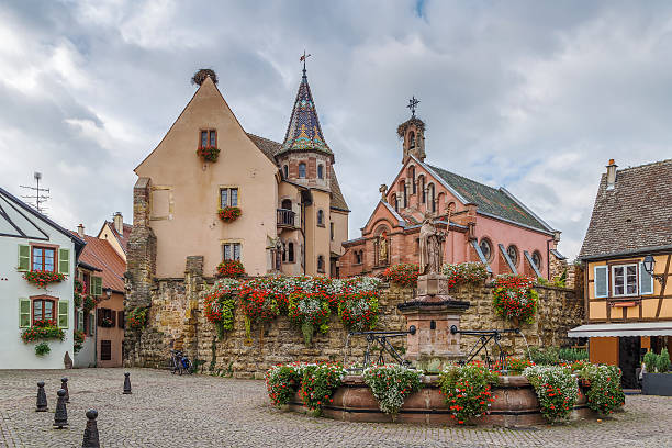 istock Main square in Eguisheim, Alsace, France 638000176