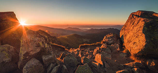 istock Rocky Mountain Peak. Mountain Landscape at Sunset. 638001114