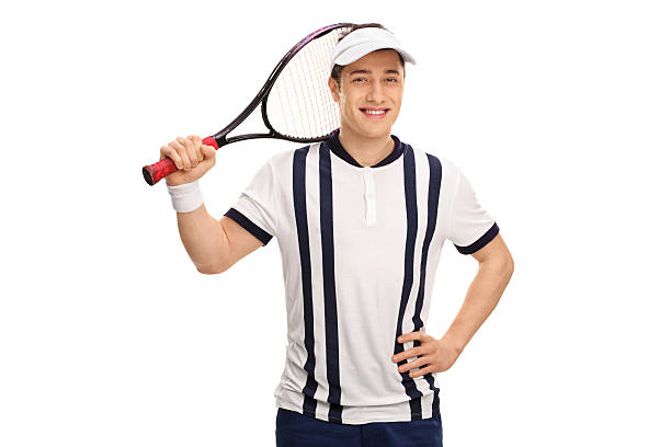 istock Happy tennis player with a racket 638008018