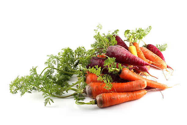 istock Different color carrots with leaves 638008832