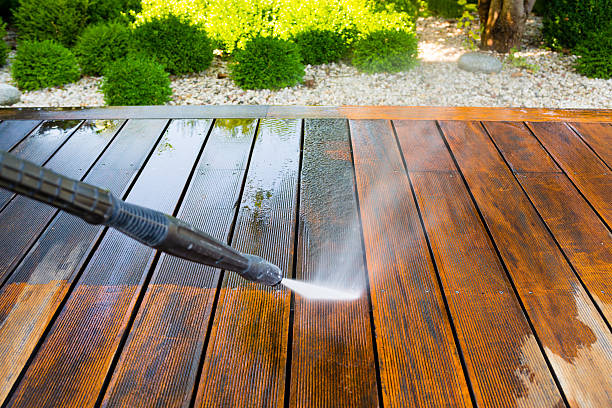 istock cleaning terrace with a pressure washer 638011452