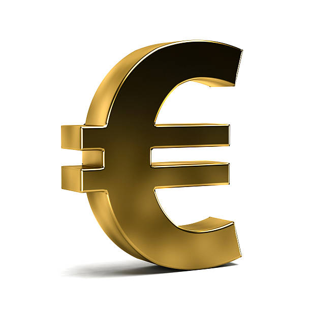 istock Euro Currency Symbol on White Isolated Background 638016490
