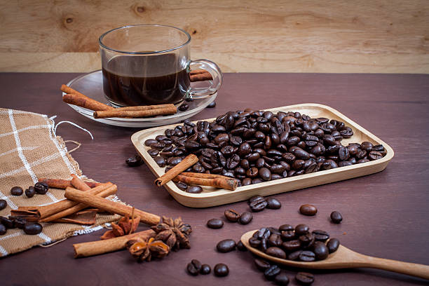 istock Coffee on grunge wooden background 638017790