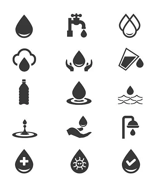 Vector illustration of Water vector icons