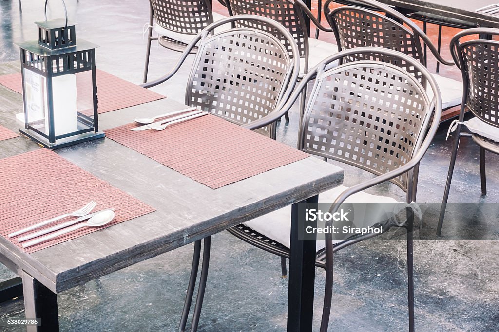Table Is Empty Empty Tables And Chairs Stock Photo - Download Image Now - Chair, Copy ...