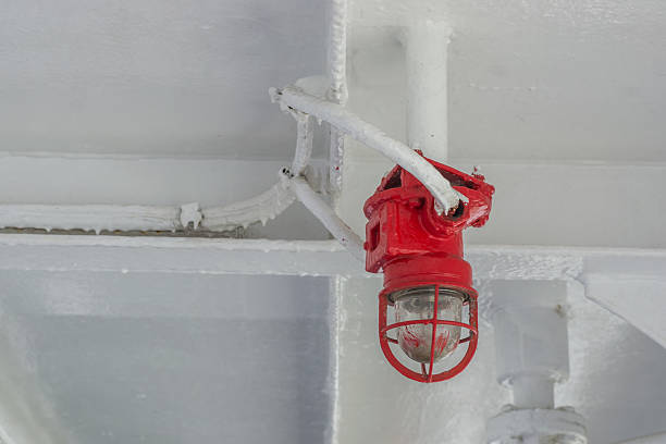 istock The red lamp on the ferry boat. 638033444
