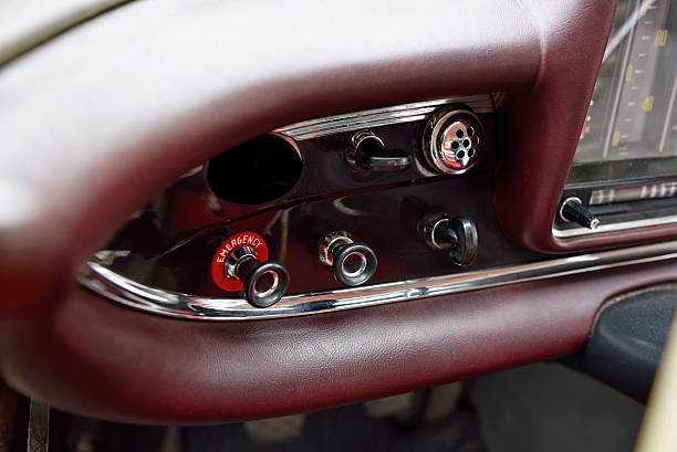 istock The buttons and levers on the dashboard vintage car. 638037504