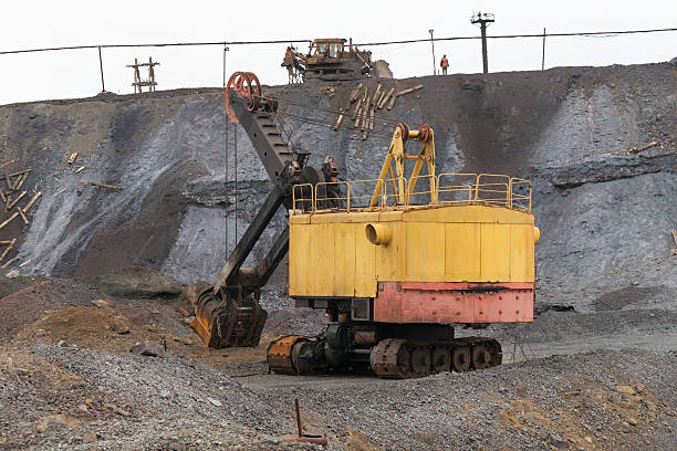 istock Excavator Bucket with rope drive, shovel. 638041800