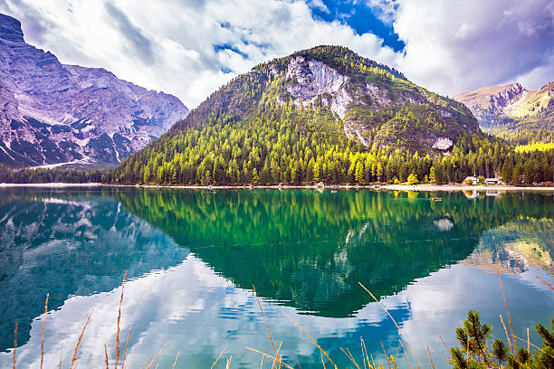 istock Magnificent lake, forest and mountains 638042052