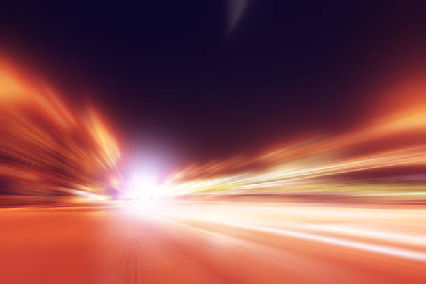 istock Speed motion on the road at night. 638048336