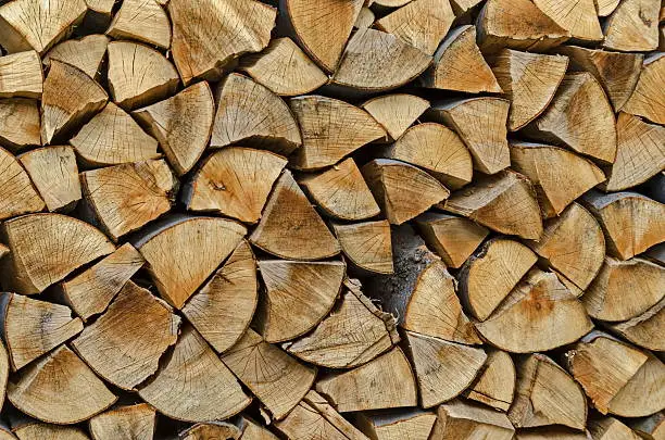 Photo of Pile of chopped firewood prepared for winter, Lakatnik