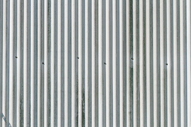 istock Close-up of a corrugated zinc sheet 638052170