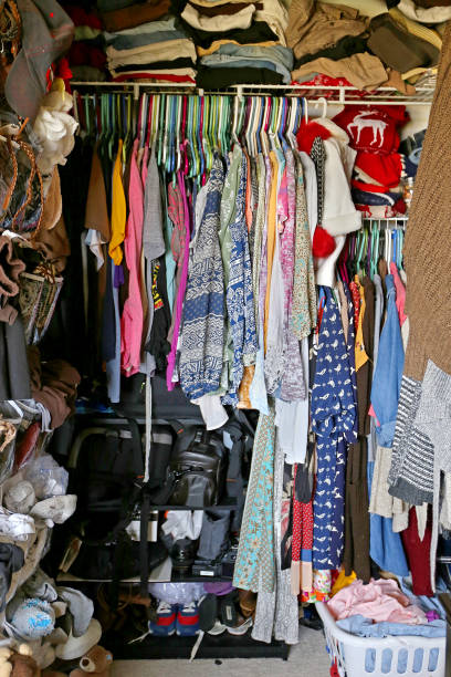 istock Messy Closet Filled with Woman's CLothes 638056120